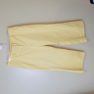 Tommy Hilfiger Yellow Cropped Lowrise Capris Size 10